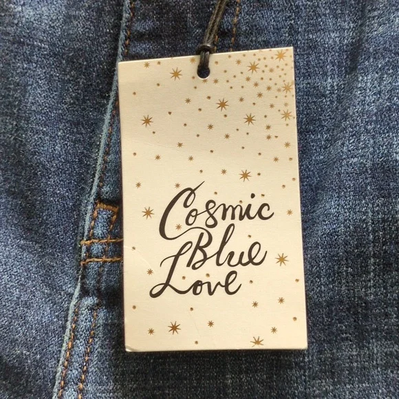 NWT Cosmic Blue Love Adrianne Distressed Boyfriend Jeans Size 14 - Picture 3 of 6